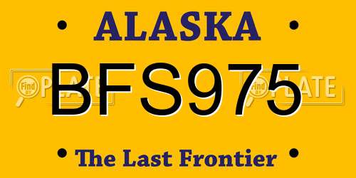 BFS975 Alaska License Plate