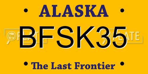 BFSK35 Alaska License Plate