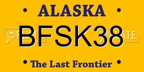 BFSK38 Alaska License Plate