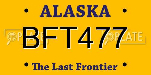 BFT477 Alaska License Plate