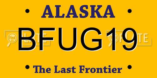 BFUG19 Alaska License Plate