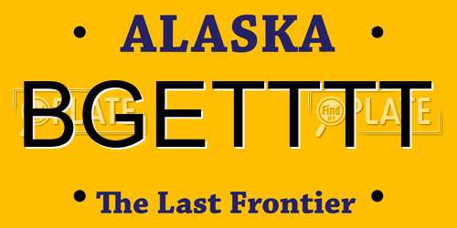 BGETTTT Alaska License Plate