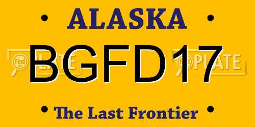 BGFD17 Alaska License Plate