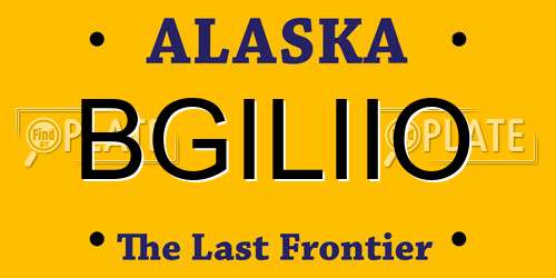 BGILIIO Alaska License Plate
