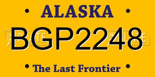 BGP2248 Alaska License Plate