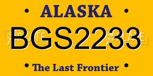 BGS2233 Alaska License Plate
