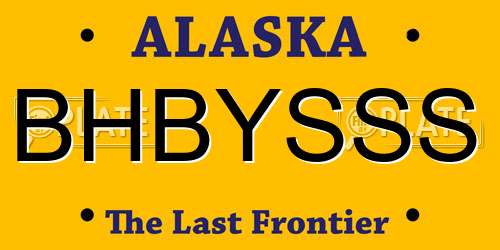 BHBYSSS Alaska License Plate