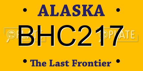 BHC217 Alaska License Plate