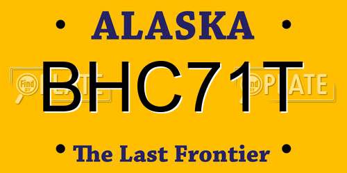 BHC71T Alaska License Plate