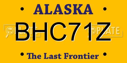 BHC71Z Alaska License Plate