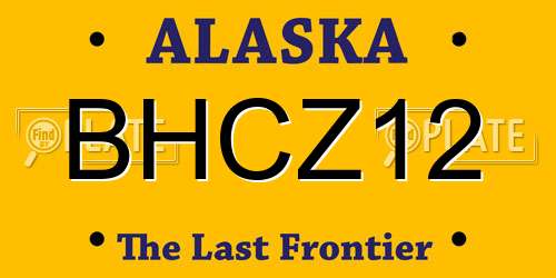 BHCZ12 Alaska License Plate