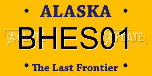 BHES01 Alaska License Plate