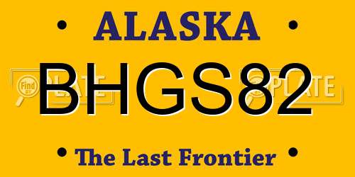 BHGS82 Alaska License Plate