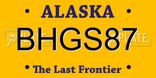 BHGS87 Alaska License Plate