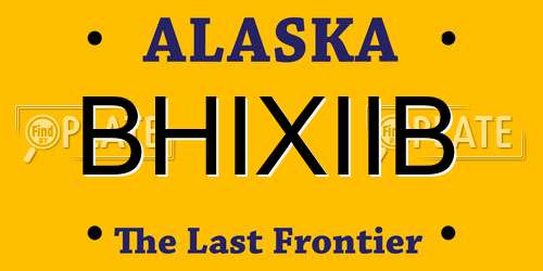 BHIXIIB Alaska License Plate
