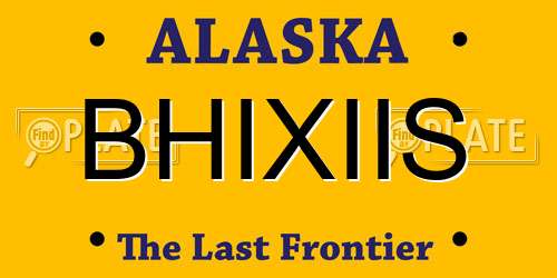 BHIXIIS Alaska License Plate
