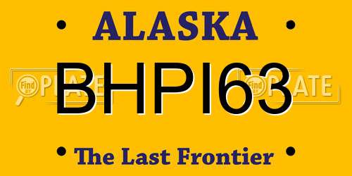 BHPI63 Alaska License Plate