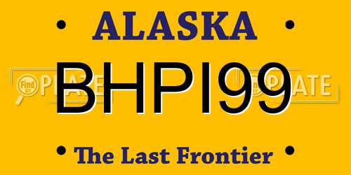 BHPI99 Alaska License Plate