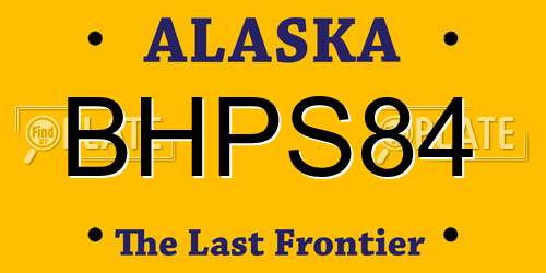 BHPS84 Alaska License Plate