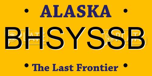 BHSYSSB Alaska License Plate