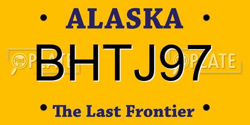BHTJ97 Alaska License Plate