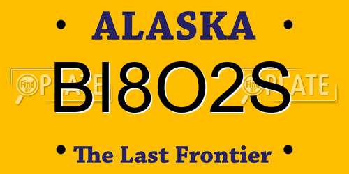 BI8O2S Alaska License Plate