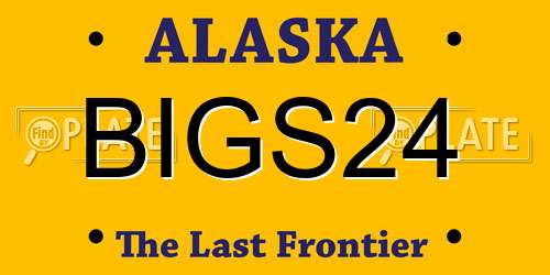 BIGS24 Alaska License Plate