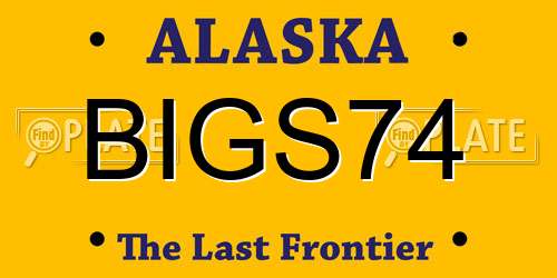BIGS74 Alaska License Plate