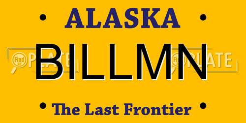BILLMN Alaska License Plate