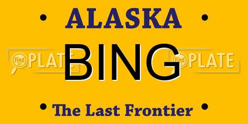 BING Alaska License Plate