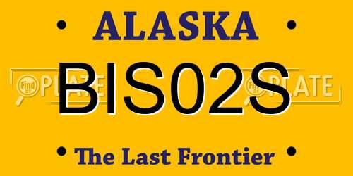 BIS02S Alaska License Plate
