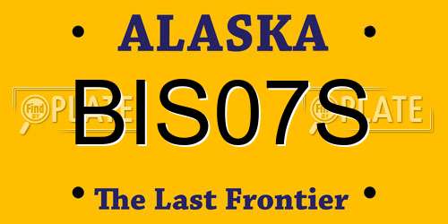 BIS07S Alaska License Plate