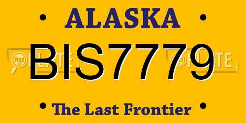 BIS7779 Alaska License Plate
