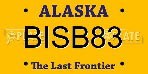 BISB83 Alaska License Plate