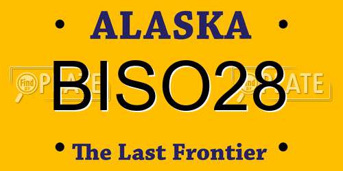 BISO28 Alaska License Plate