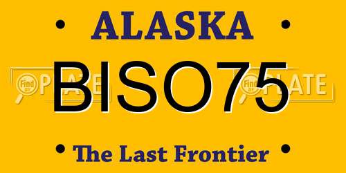 BISO75 Alaska License Plate