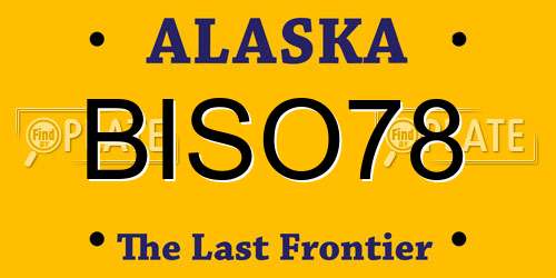 BISO78 Alaska License Plate