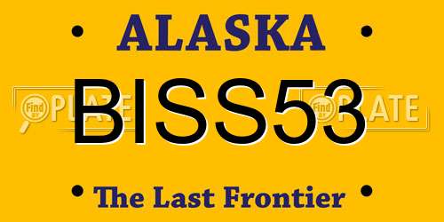 BISS53 Alaska License Plate