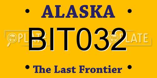 BIT032 Alaska License Plate
