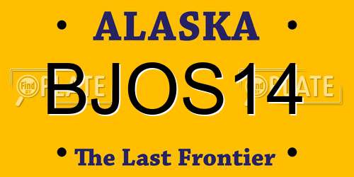 BJOS14 Alaska License Plate