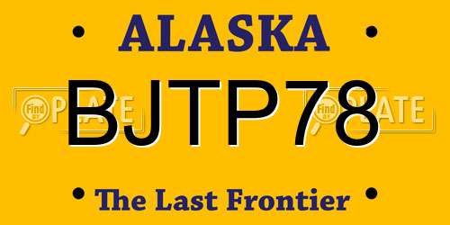 BJTP78 Alaska License Plate