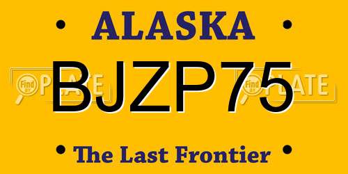 BJZP75 Alaska License Plate