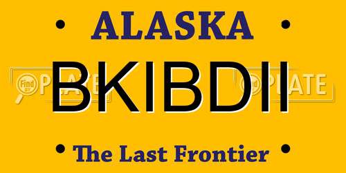 BKIBDII Alaska License Plate