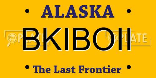 BKIBOII Alaska License Plate