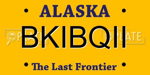 BKIBQII Alaska License Plate