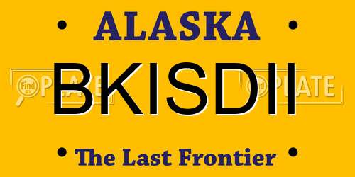 BKISDII Alaska License Plate
