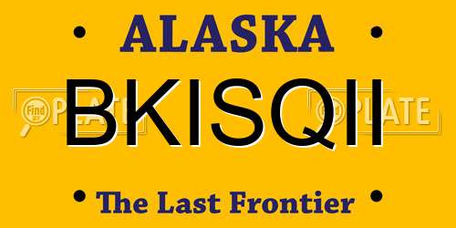 BKISQII Alaska License Plate