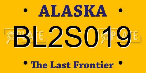BL2S019 Alaska License Plate
