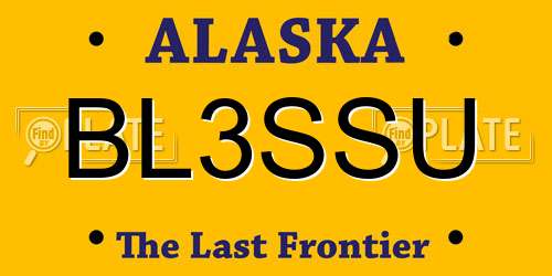 BL3SSU Alaska License Plate
