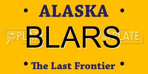 BLARS Alaska License Plate